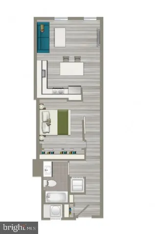 a kitchen with stainless steel appliances granite countertop a refrigerator a sink and wooden floors