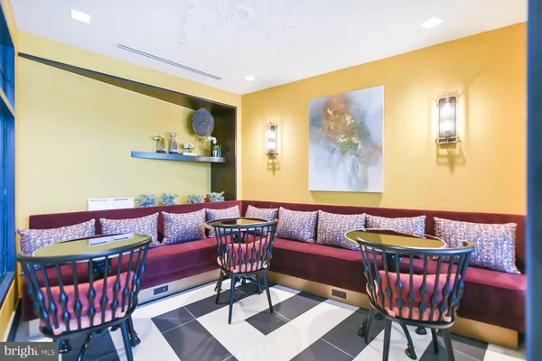 a outdoor living room with furniture