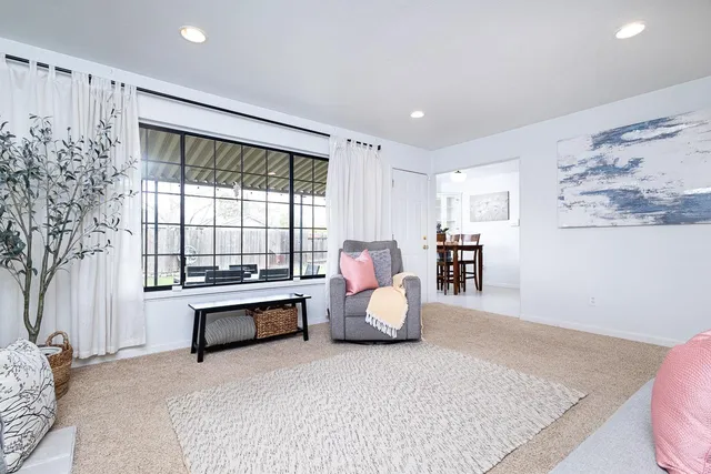 a bed room with a bed and a couch