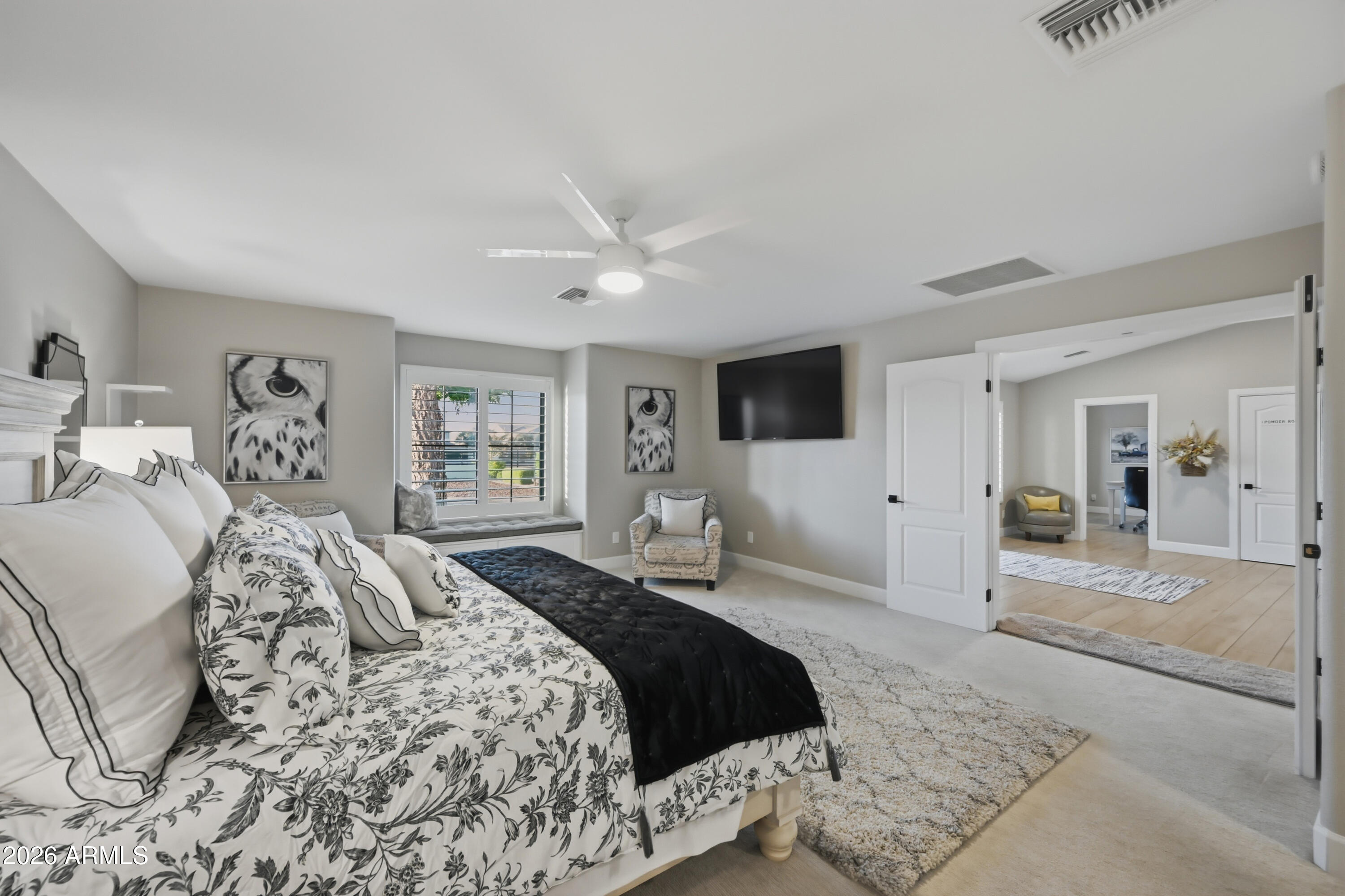 5213 West Dobbins Road Laveen, AZ 85339 - Photo 34 of 69 a bedroom with a large bed and a large window