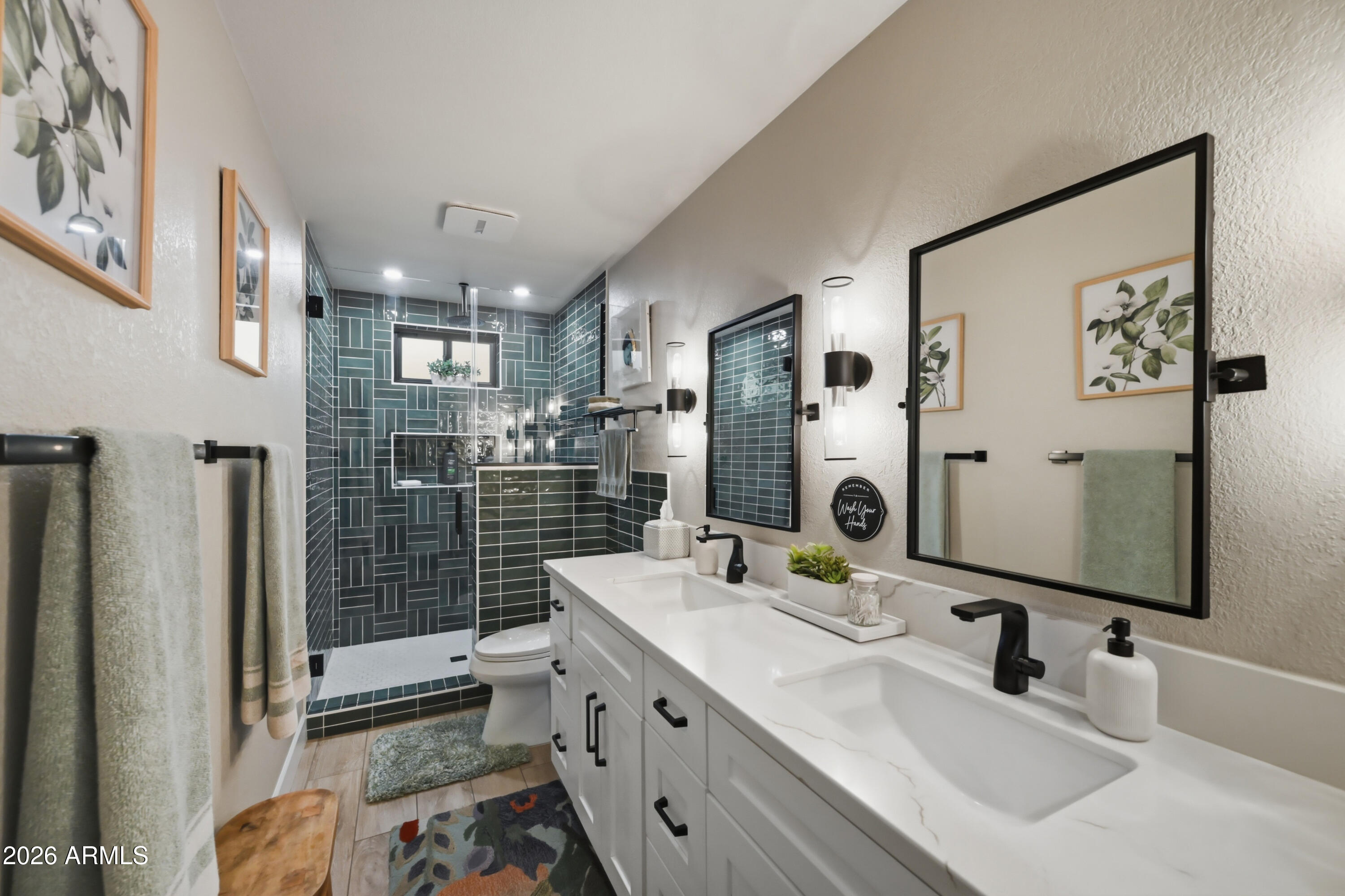 5213 West Dobbins Road Laveen, AZ 85339 - Photo 42 of 69 a bathroom with a double vanity sink mirror and double