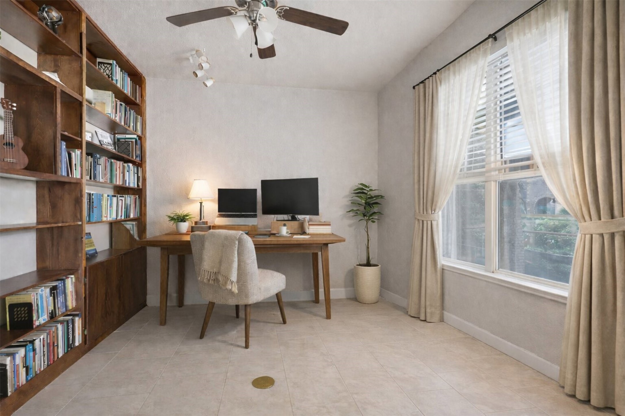 5803 Metaphor Way Rosenberg, TX 77469 - Photo 4 of 37 Office w/Shelving for Books - AI Decorated