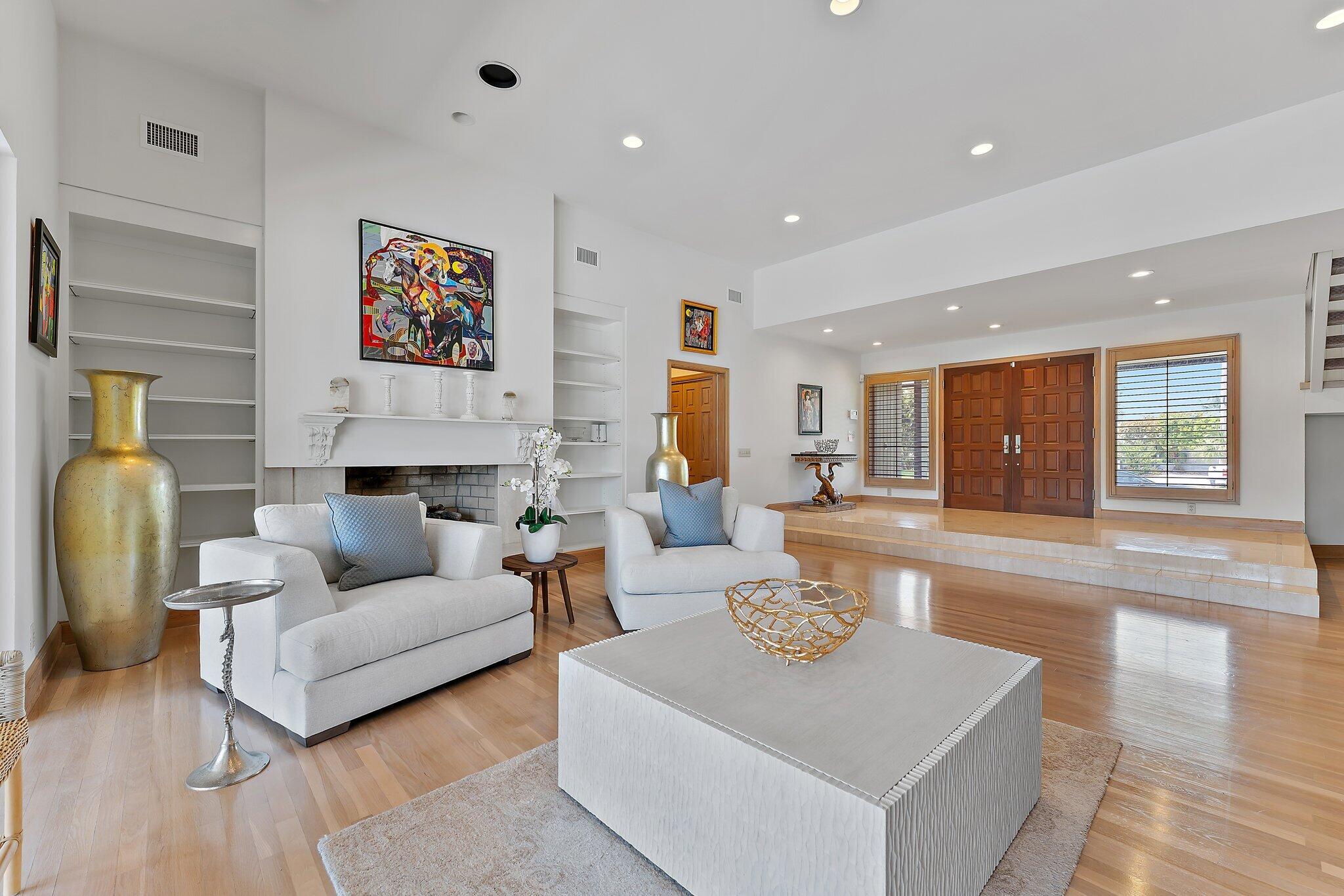 1454 Point Way North Palm Beach, FL 33408 - Photo 8 of 47 a living room with furniture and a fireplace