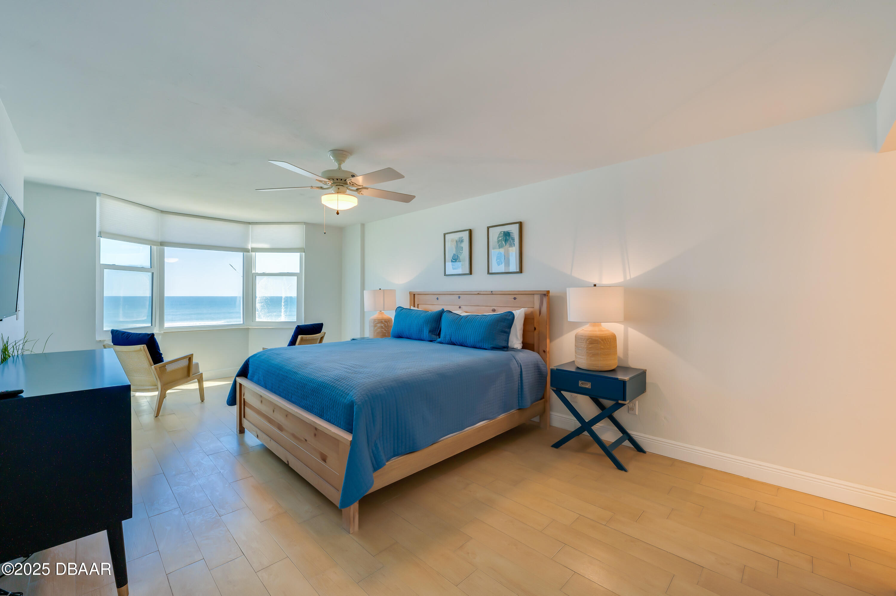 4545 South Atlantic Avenue, Unit 3206 Ponce Inlet, FL 32127 - Photo 18 of 35 a bedroom with a bed and window