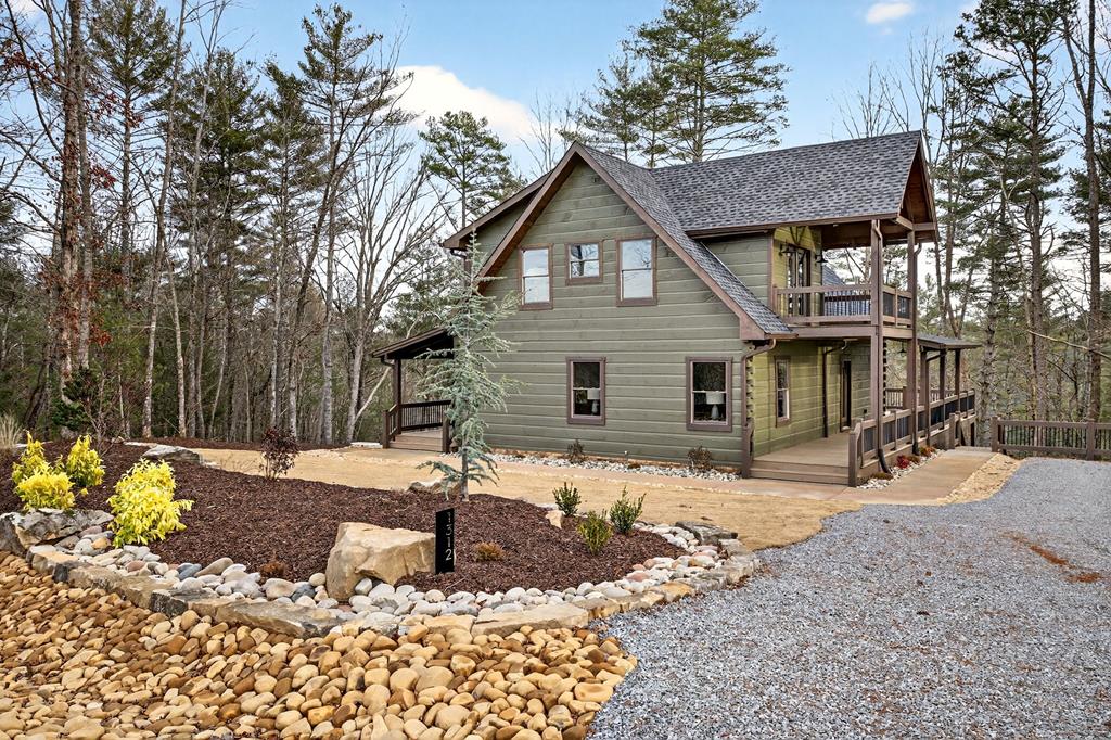 1312 Hicks Ford Road Ellijay, GA 30540 - Photo 78 of 95 Drone frontage and notice the creek goes up to the