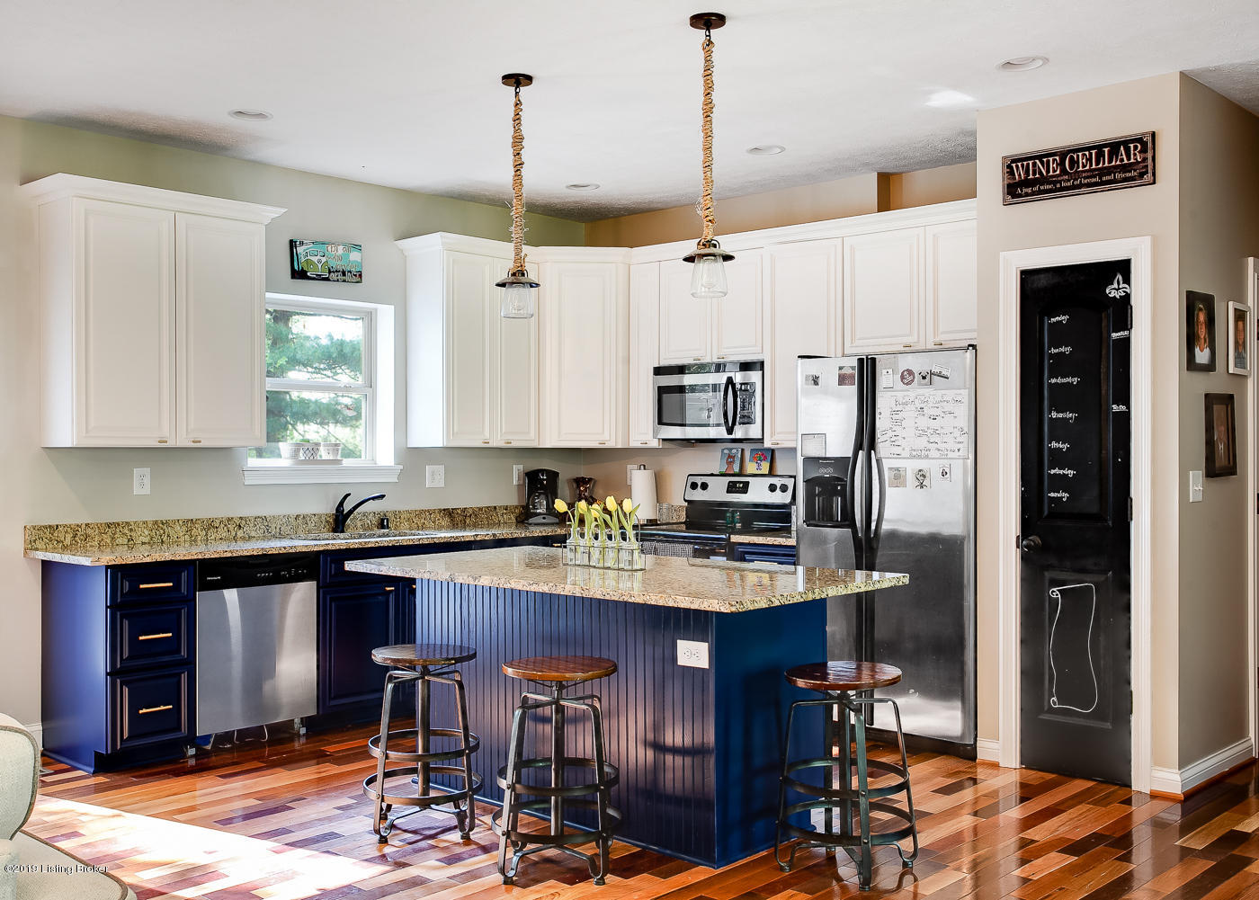 10813 Sun Ridge Road Goshen, KY 40026 - Photo 5 of 40 Kitchen has been fully updated, including stunning painted wood cabinetry and new hardware for a modern look!