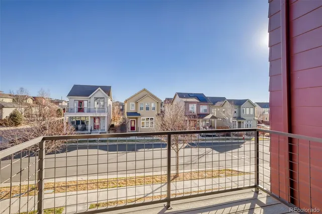 a view of a city from a balcony