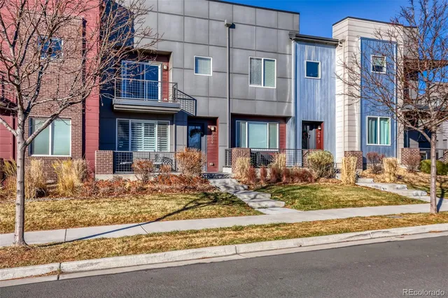 a front view of a building with street