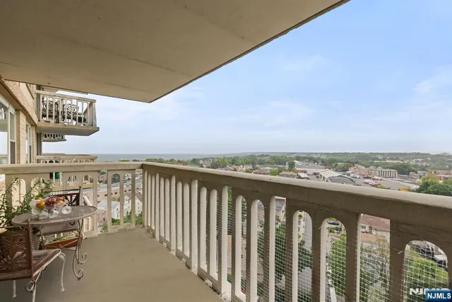 a view of city from balcony