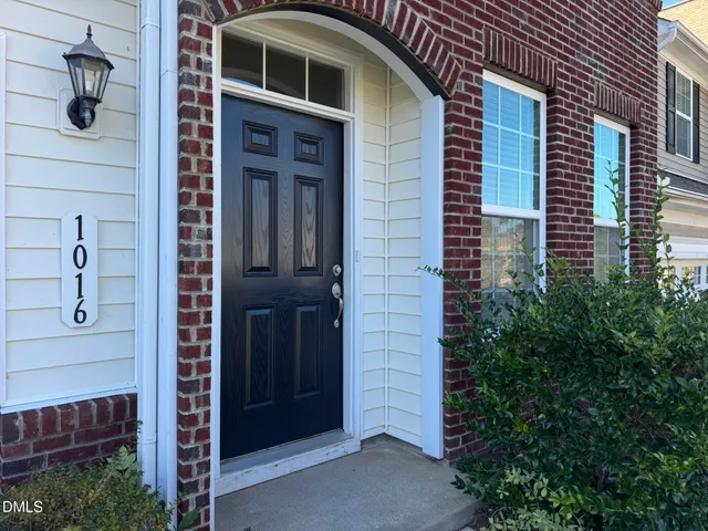 a view of front door of house