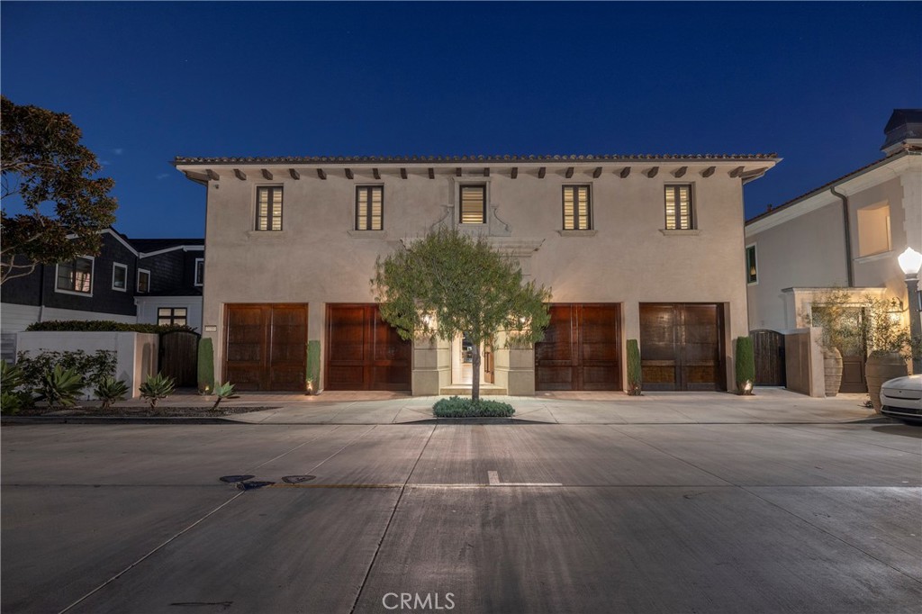 a view of a building with a street