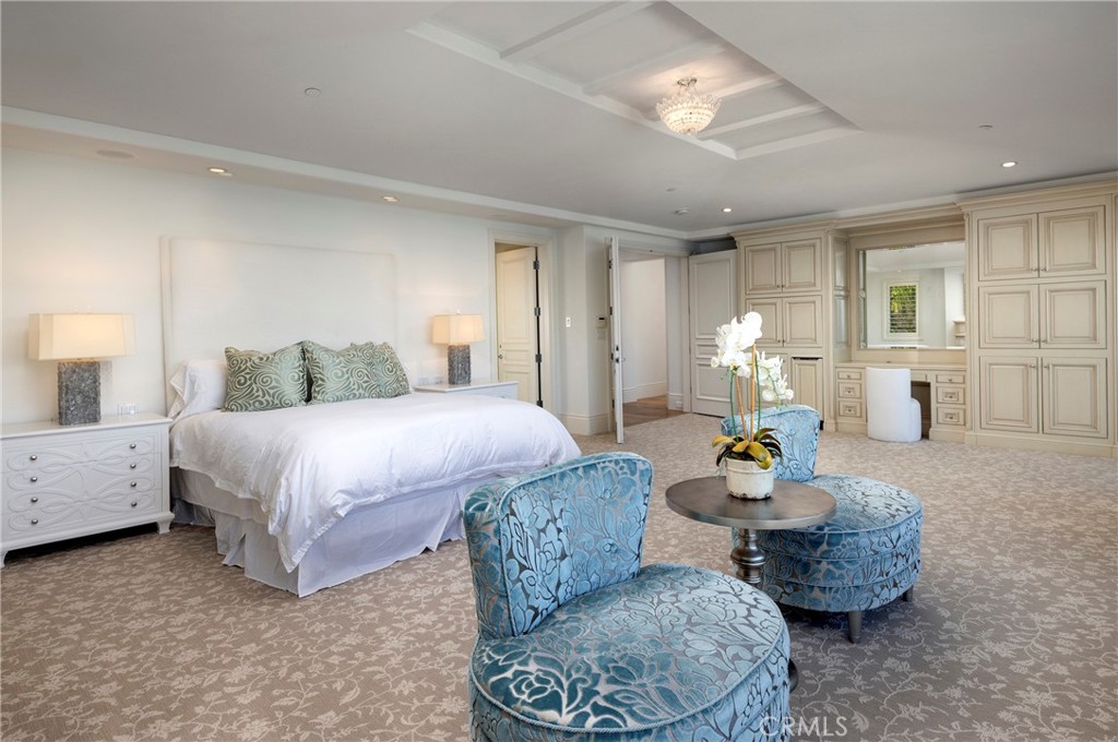 2258 Channel Road Newport Beach, CA 92661 - Photo 29 of 54 a bedroom with a bed and ceiling fan