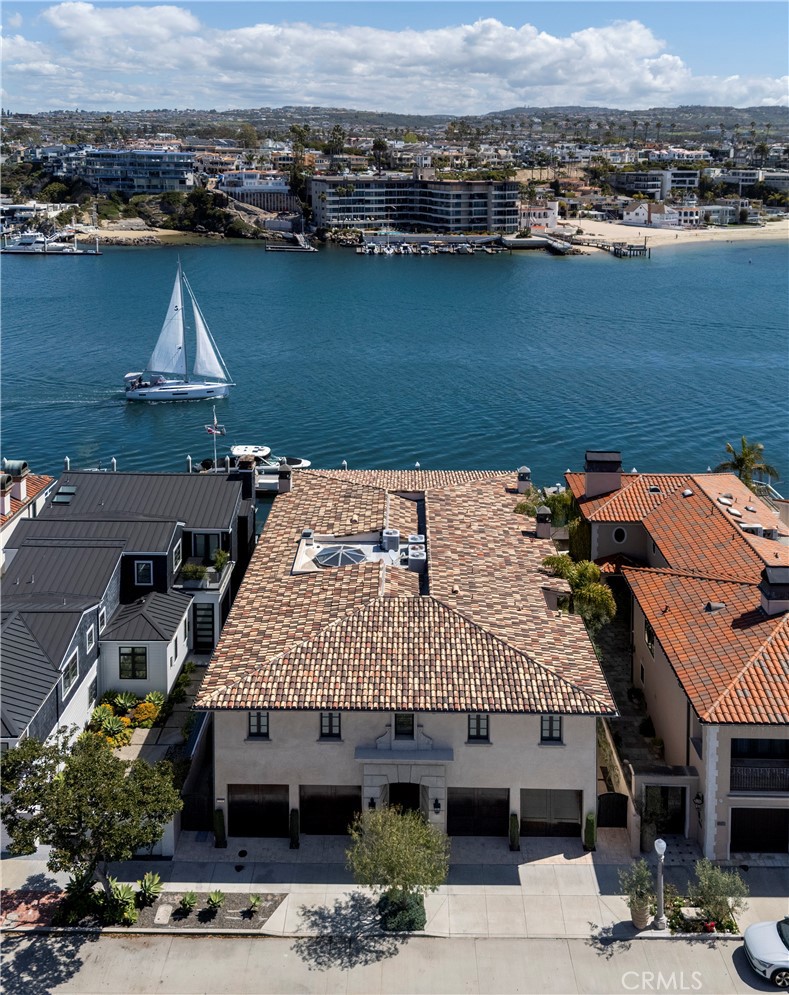 2258 Channel Road Newport Beach, CA 92661 - Photo 50 of 54 an aerial view of a house with a lake view