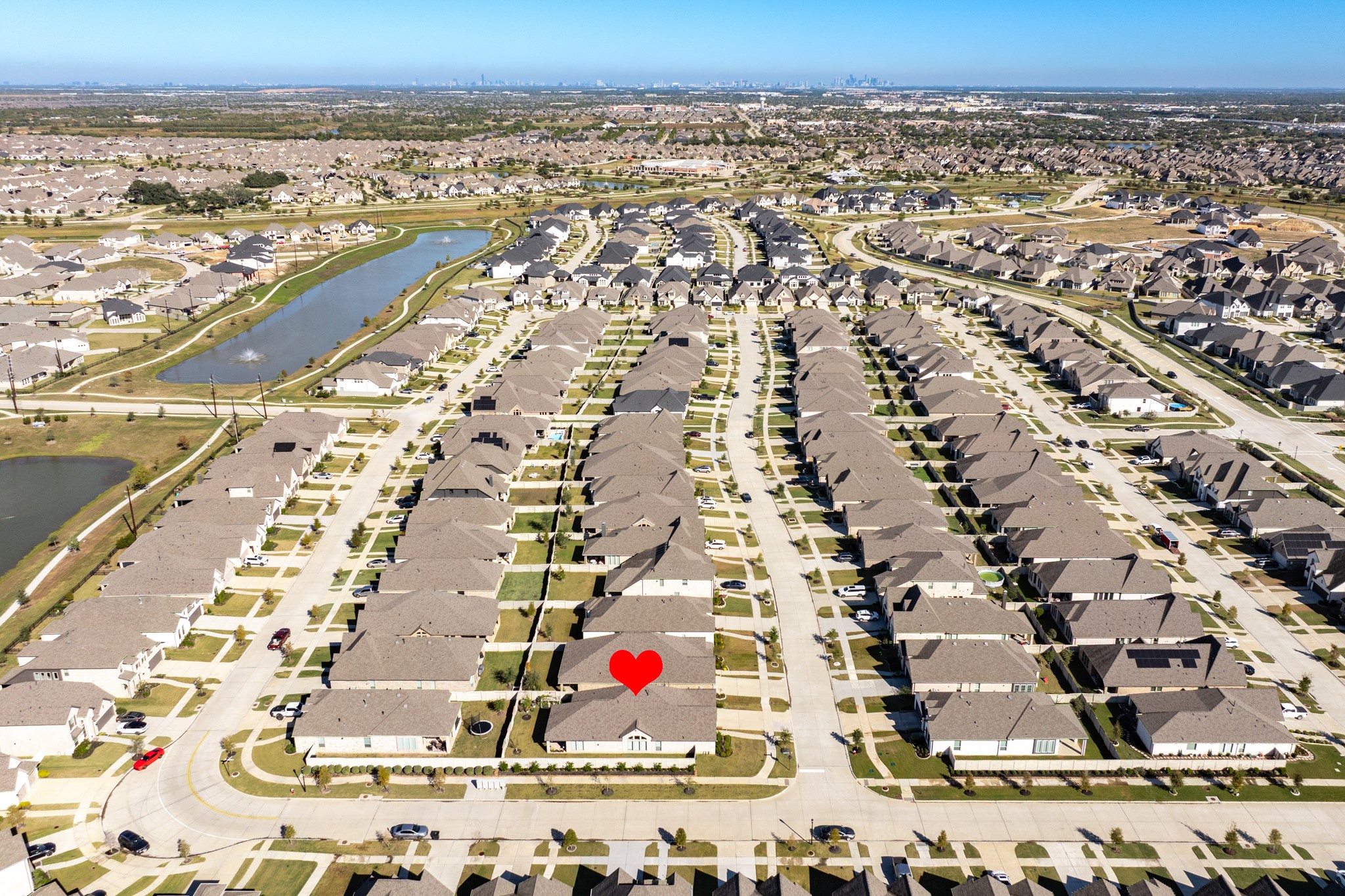 5138 Walnut Grv Lane Manvel, TX 77578 - Photo 41 of 43 an aerial view of residential building and parking space