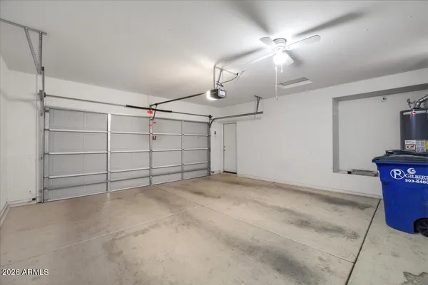 a view of a garage