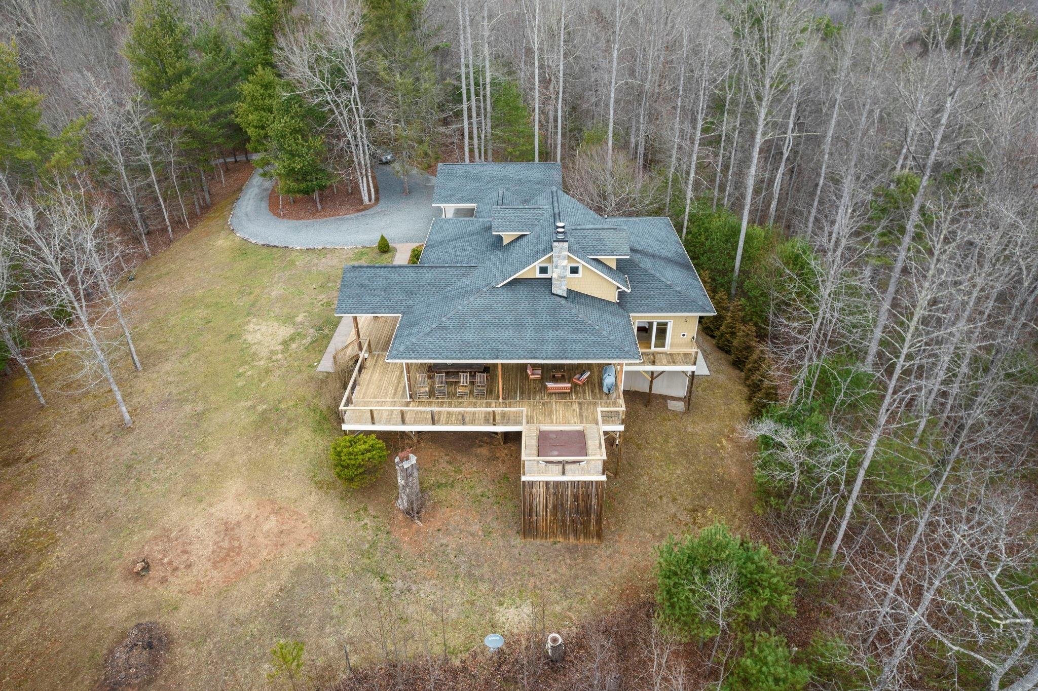 41 Rowan Hl Road Leicester, NC 28748 - Photo 6 of 48 an aerial view of a house with swimming pool