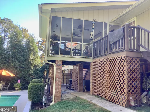 a view of a house with a porch