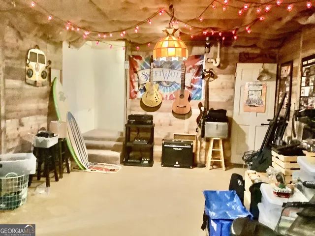 a view of a couch with window