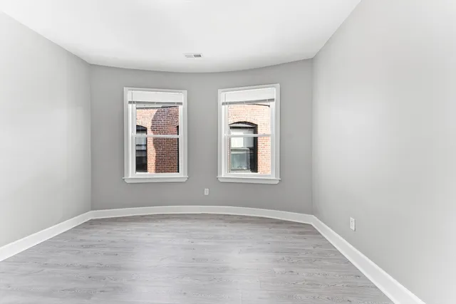 an empty room with a window