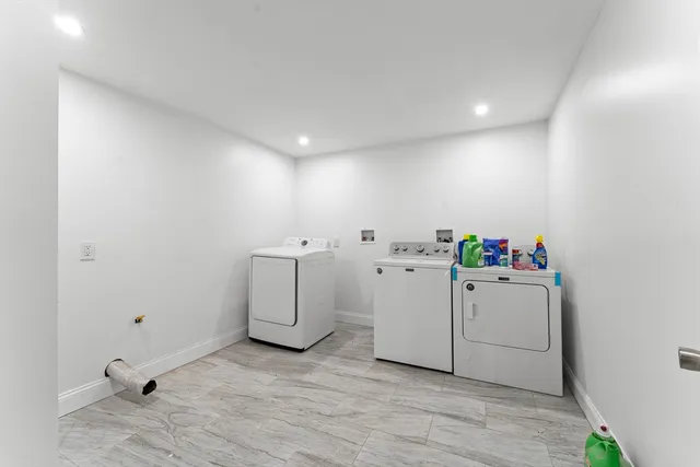 an aerial view of multiple house