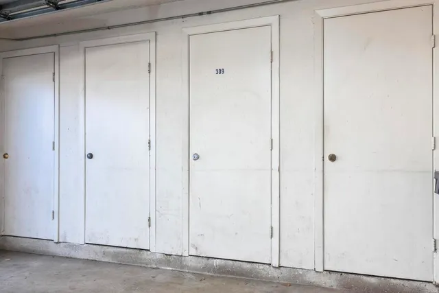 a view of door with hallway