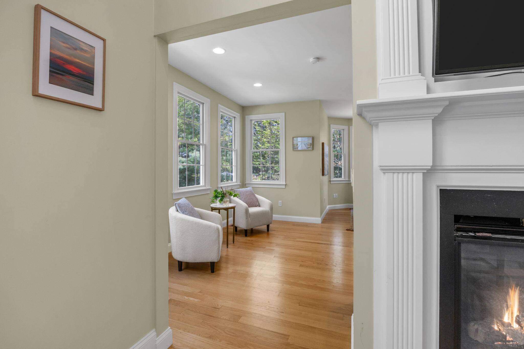17 Payamps Road Mashpee, MA 02649 - Photo 29 of 72 a living room with furniture and a fireplace