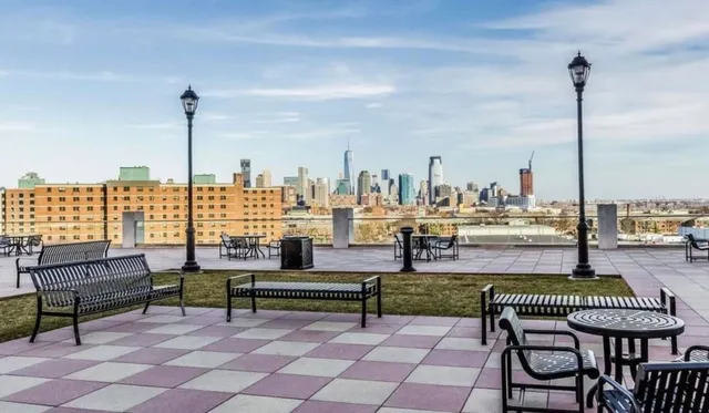a view of a terrace with chairs