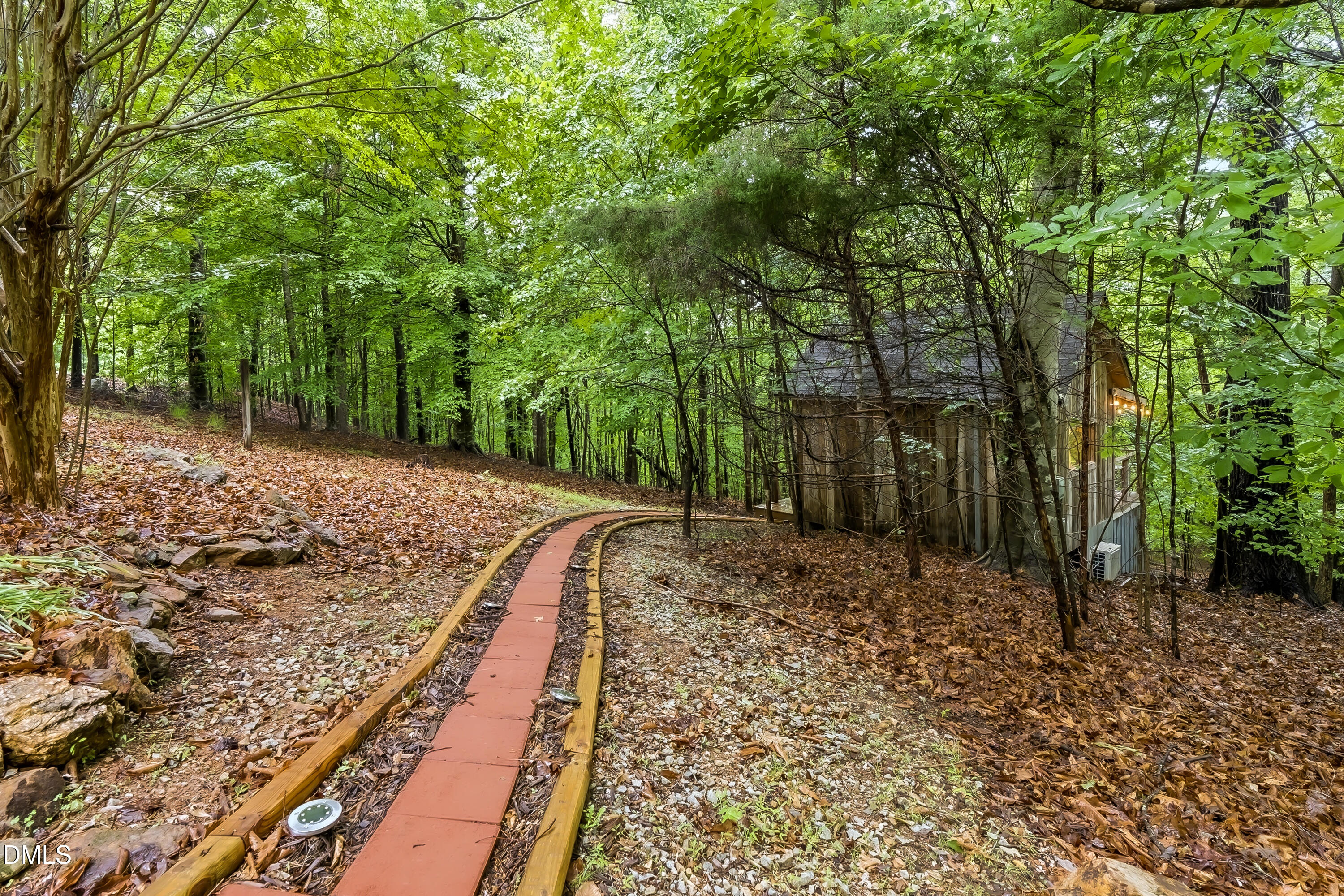 1214 Halcyon Place Rougemont, NC 27572 - Photo 57 of 69 a view of a backyard with large trees