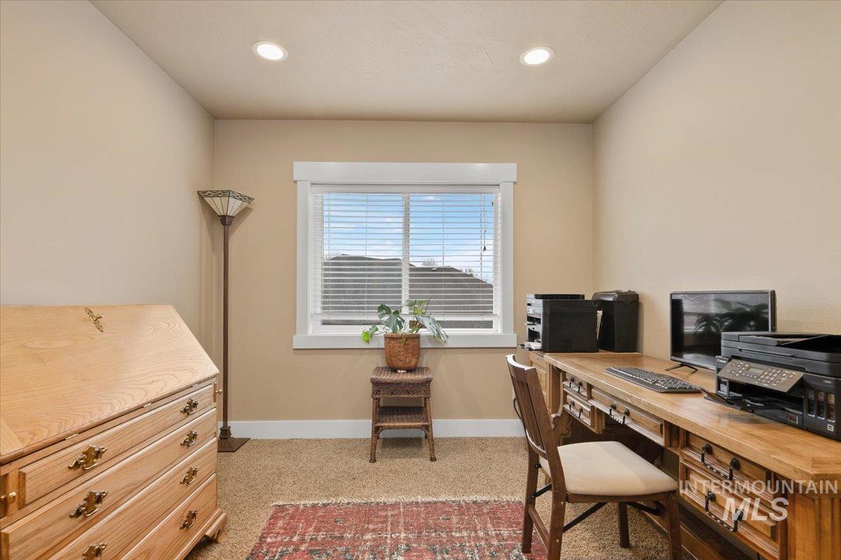 2264 East Comisky Street Meridian, ID 83646 - Photo 29 of 47 Office area featuring recessed lighting and light colored carpet