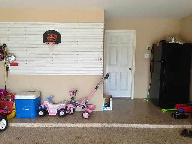 a view of a swimming pool with an outdoor seating