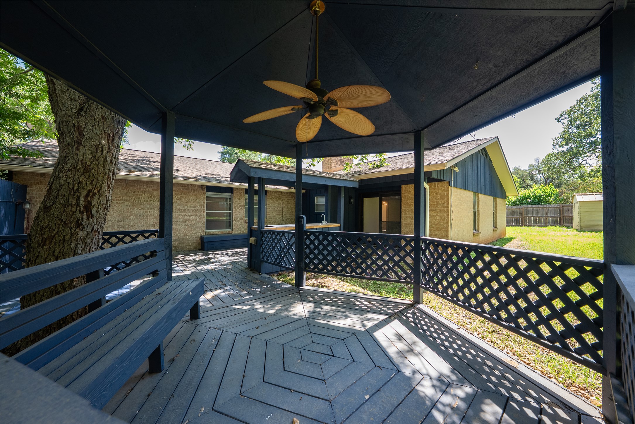 807 Country Club Road Georgetown, TX 78628 - Photo 26 of 28 a view of a porch with wooden floor