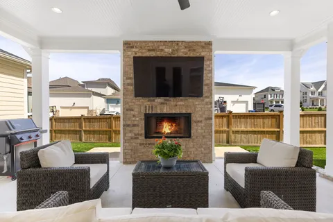 a view of front door of house and yard