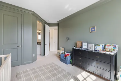 a view of a lake with a big yard