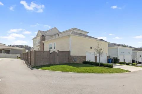 a park view with a slide