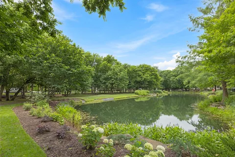 a view of a building with a large windows