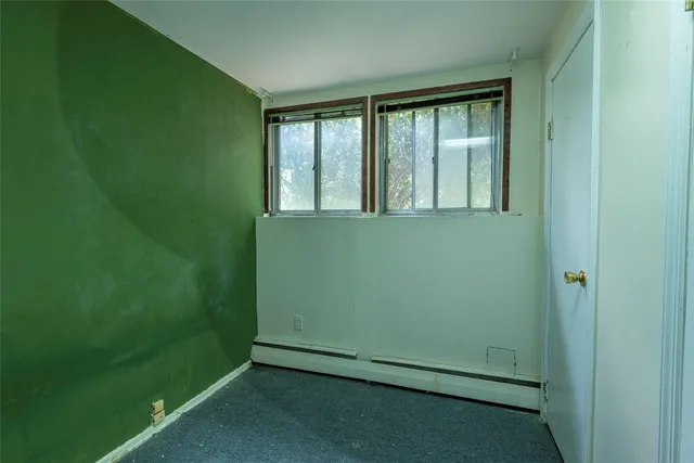 an empty room with a window