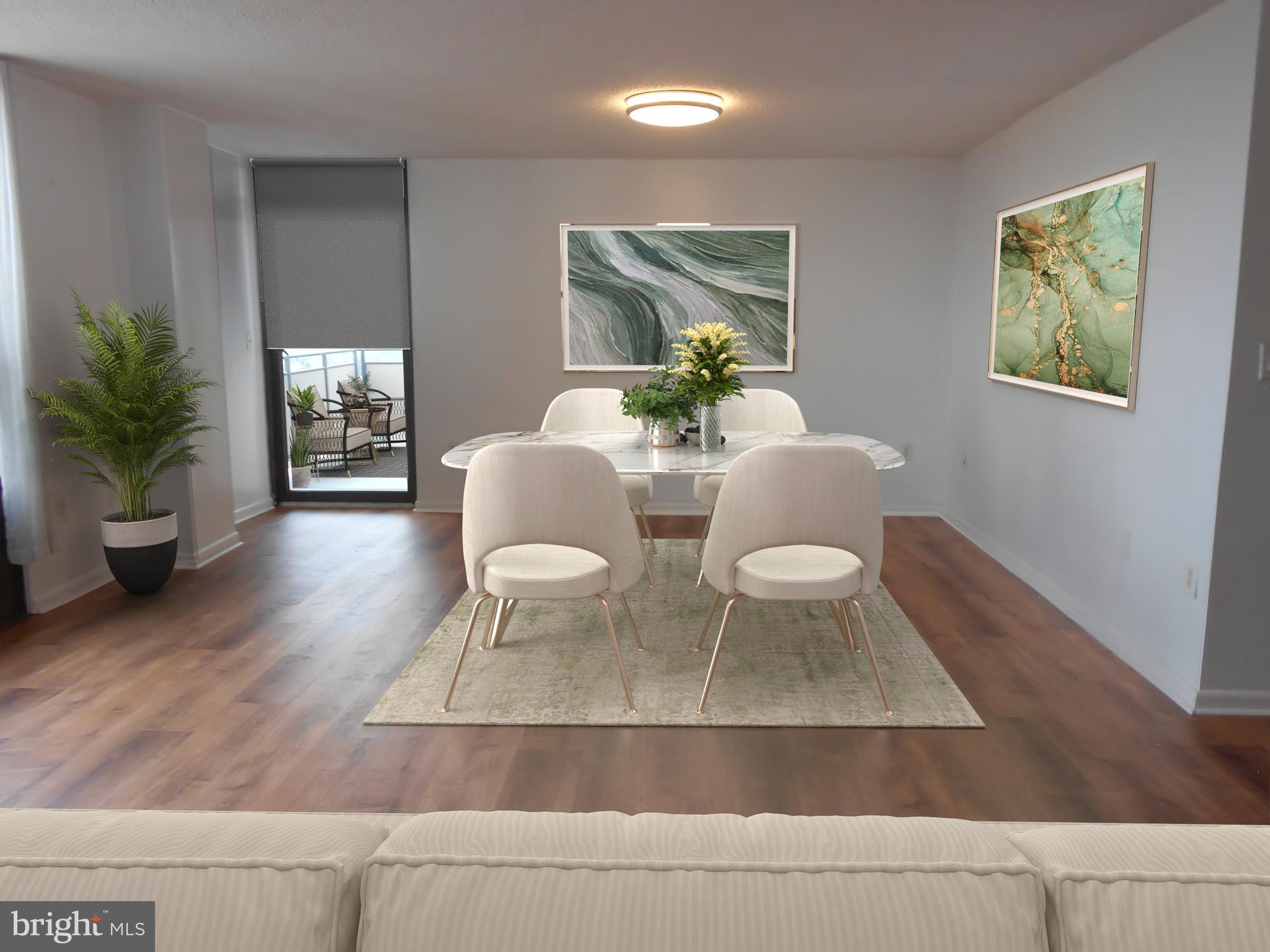 205 East Joppa Road, Unit 2405 Baltimore, MD 21286 - Photo 3 of 57 Spacious Dining Room Opens to Balcony