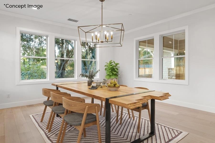 10567 John Way Cupertino, CA 95014 - Photo 5 of 11 a view of a dining room with furniture window and outside view