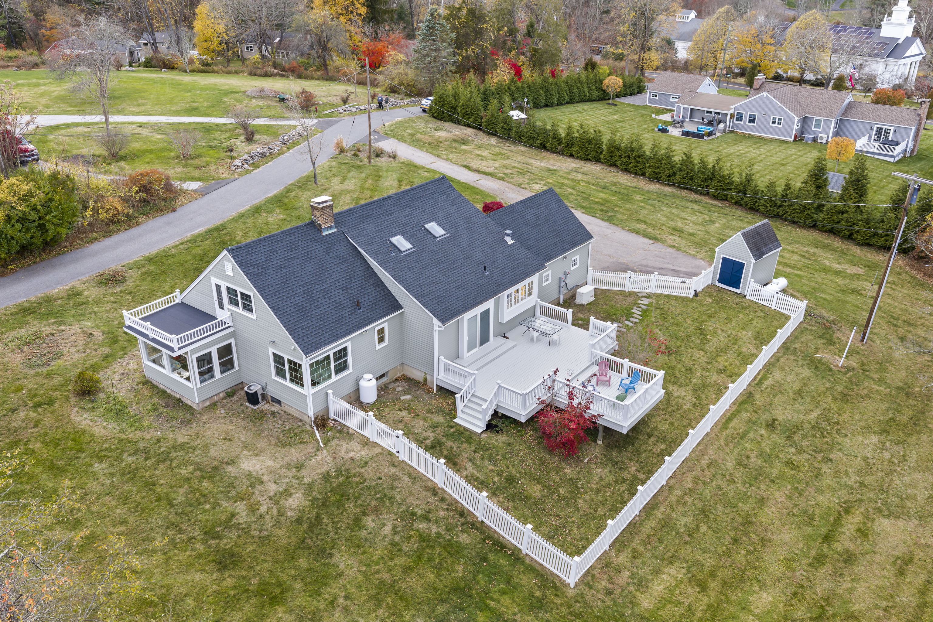 3 Topside Lane Newtown, CT 06470 - Photo 3 of 38 an aerial view of a house with a yard