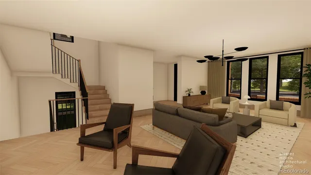 a view of a hallway with entryway