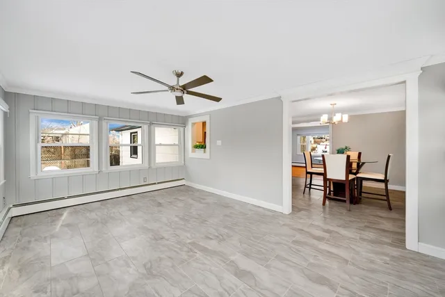 a view of livingroom with furniture and a window