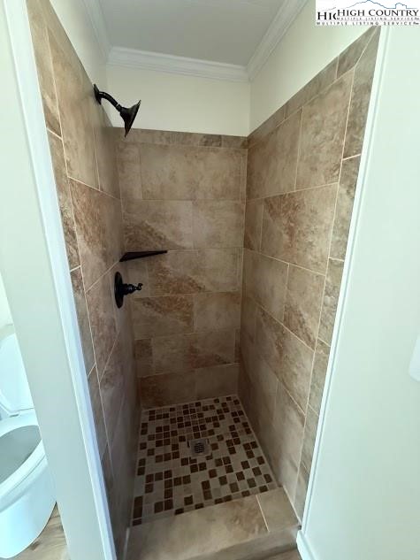 388 Monroe Miller Road Lansing, NC 28643 - Photo 26 of 34 a bathroom with a sink a toilet a shower and a mirror