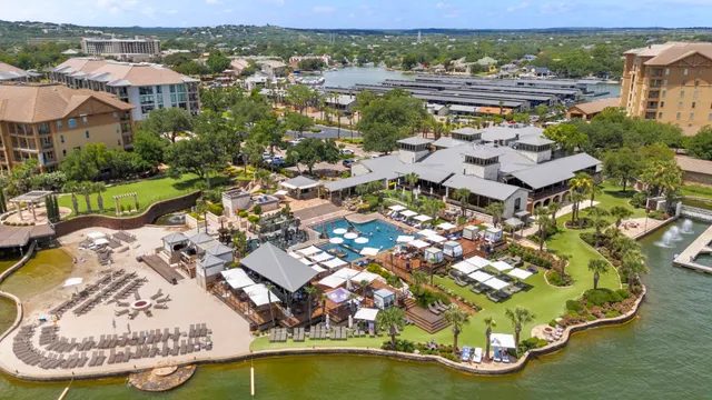 an aerial view of multiple house