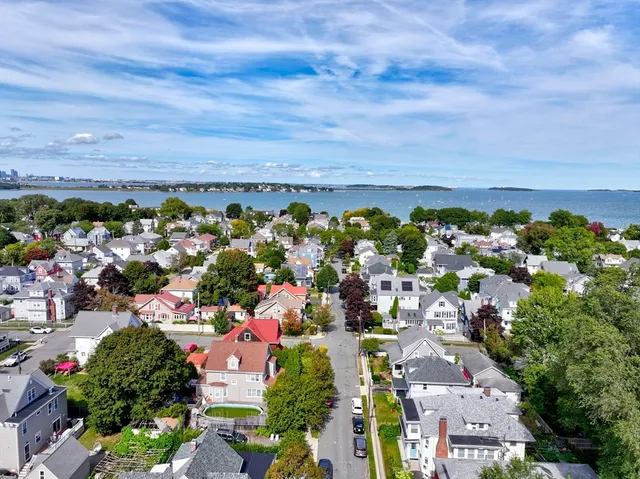 an aerial view of a city