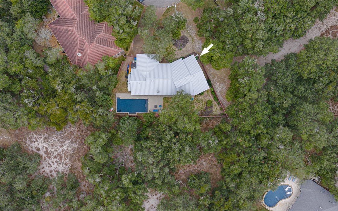 610 Bent Tree Street Rockport, TX 78382 - Photo 6 of 40 an aerial view of house with yard and trees