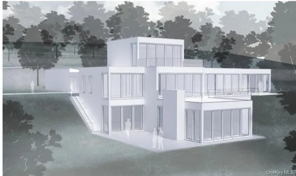 a view of a house with backyard and deck