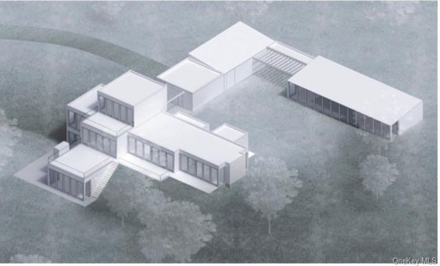 an aerial view of residential house with outdoor space