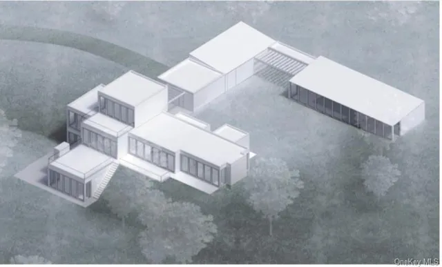 an aerial view of residential house with outdoor space