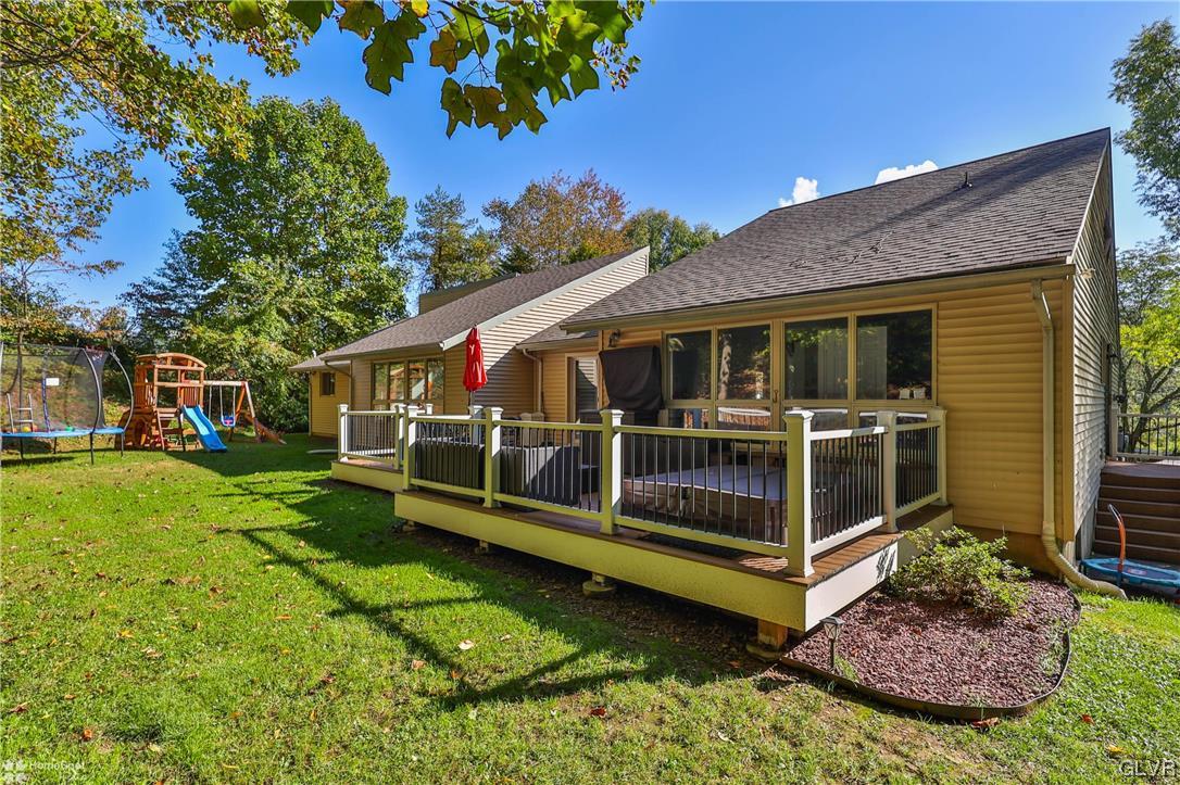 4175 Sherry Hill Road Hellertown, PA 18055 - Photo 45 of 50 a view of a house with a yard porch and sitting area