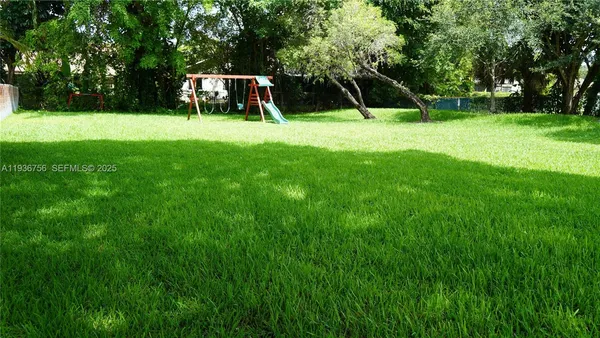 a view of a backyard with a garden